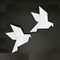 100PCS White Origami Paper Doves For Rustic Wedding Party Decorations Bday Bridal Shower DIY Origami Love Birds for Engagement/Valentine's Day Party Peace Dove Decor
